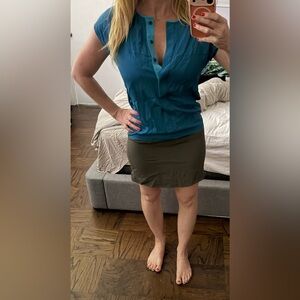 Akris Punto Teal two tone dress